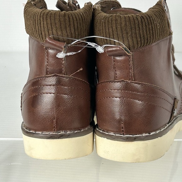 Steve Madden Boys Size 2 Brown Leather Zip Ankle Boots Buster Everett Kids Child - Picture 8 of 12